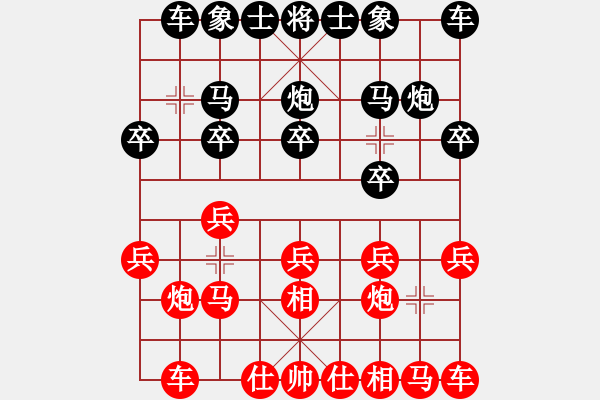 象棋棋谱图片：高云路 先和 王伟 - 步数：10 