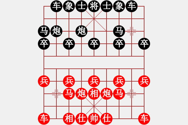 象棋棋譜圖片：騰迅 QQ 象棋對局 - 步數(shù)：10 