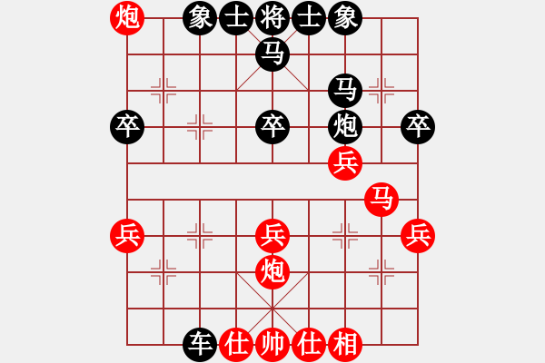 象棋棋譜圖片：7528局 B06-中炮對(duì)龜背炮-旋九專雙核-菜鳥 紅先負(fù) 旋風(fēng)引擎24層 - 步數(shù)：40 