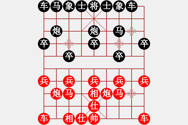 象棋棋谱图片：黄笑(3段)-负-白氏剑客(4段) - 步数：10 