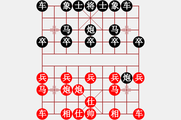 象棋棋譜圖片：CHEN1232917紅勝葬心〖過宮炮對進左馬〗 - 步數(shù)：10 