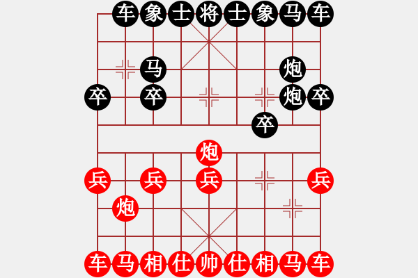 象棋棋譜圖片：11540局 B00-中炮局-旋九專雙核-菜鳥 紅先和 小蟲引擎24層 - 步數(shù)：10 