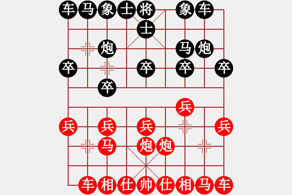象棋棋谱图片：绵阳 张华明 和 彭州 刘光善 - 步数：10 