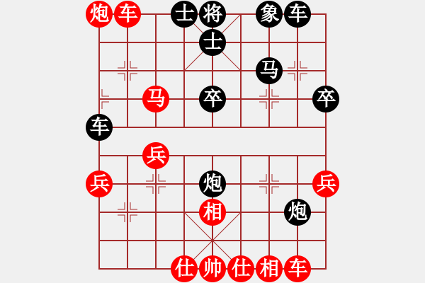 象棋棋譜圖片：中炮對(duì)后補(bǔ)列炮紅雙正馬黑車巡河黑車平6路棄黑馬（和棋） - 步數(shù)：40 