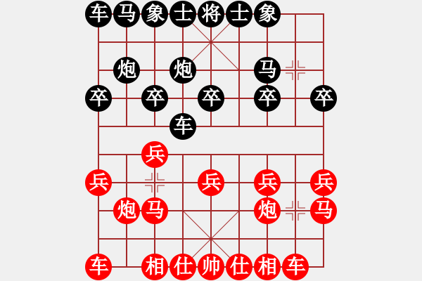 象棋棋譜圖片：2021.5.17.4五分鐘中級(jí)銅錢(qián)先勝仙人指路對(duì)左炮過(guò)宮.pgn - 步數(shù)：10 