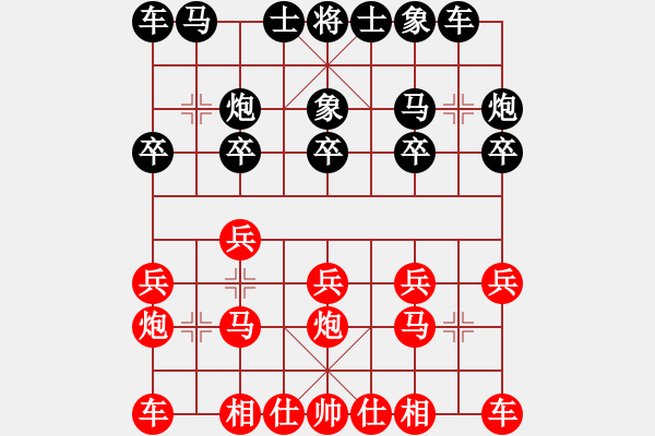 象棋棋谱图片：女子组 唐丹 和 男子大师 钟少鸿 - 步数：10 
