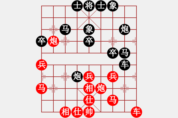 象棋棋譜圖片：戰(zhàn)車100[紅先負(fù)] -VS- 贏一盤實(shí)在難[黑] 過宮炮對(duì)進(jìn)左馬 - 步數(shù)：30 