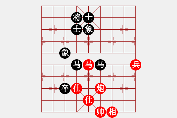 象棋棋譜圖片：屏風(fēng)馬應(yīng)五七炮進(jìn)三兵紅左車平四路黑補(bǔ)全士象（旋風(fēng)12層拆棋）和棋 - 步數(shù)：130 