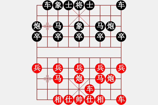 象棋棋譜圖片：中炮橫車對屏風(fēng)馬 - 步數(shù)：10 