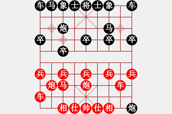 象棋棋譜圖片：274局 A00- 不合理開局-小蟲引擎23層 (先和) BugChess19-04-09 x64 - 步數(shù)：10 