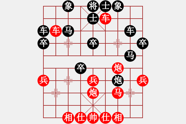 象棋棋譜圖片：雪擁蘭關(guān)(8段)-和-seasonz(7段) - 步數(shù)：30 