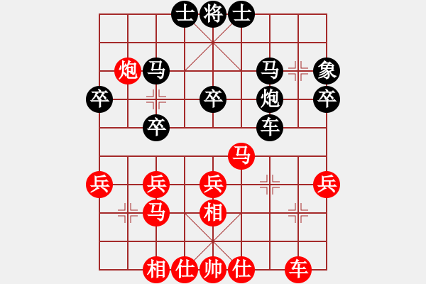 象棋棋譜圖片：★棋壇尊者★[407612993] -VS- 開(kāi)心大使[1343687881] - 步數(shù)：30 