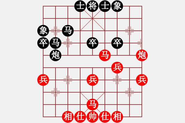 象棋棋譜圖片：藥王谷(4段)-和-棋樂在其(3段) - 步數(shù)：40 