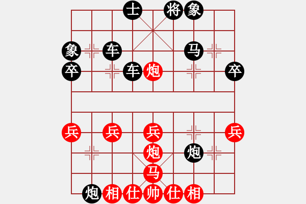 象棋棋譜圖片：梁山棋癡(8級)-負-我是肉腳(1段) - 步數(shù)：32 