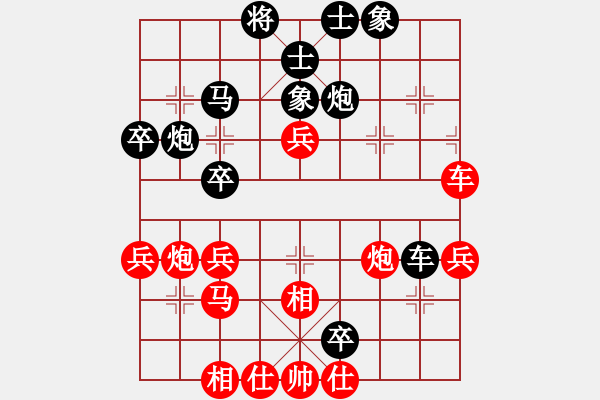 象棋棋譜圖片：南棋(7段)-和-白虎戰(zhàn)神四(8段) - 步數(shù)：40 