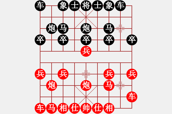 象棋棋譜圖片：橫才俊儒[292832991] -VS- ㄟ火柴許願(yuàn)￣[-] - 步數(shù)：10 