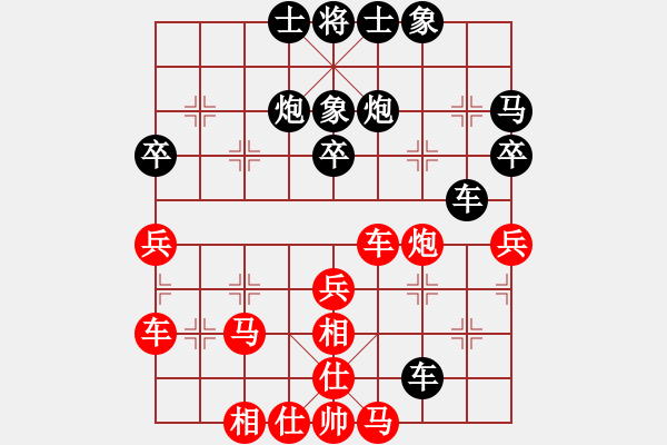 象棋棋譜圖片：負(fù)分太后 魚[紅] -VS- 妞妞[黑] - 步數(shù)：40 