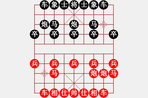 象棋棋譜圖片：金鉤炮力克劉華明 - 步數(shù)：10 