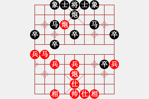 象棋棋譜圖片：20180219 后勝斌斌 五六炮不過(guò)河車對(duì)左炮封車轉(zhuǎn)列炮 - 步數(shù)：30 