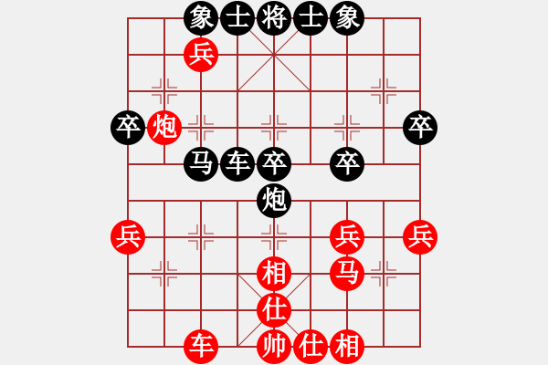 象棋棋譜圖片：輕松[274552123] -VS- 橫才俊儒[292832991] - 步數(shù)：40 