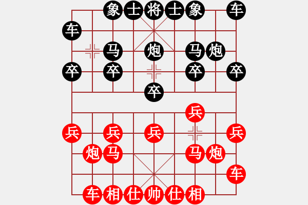 象棋棋谱图片：150711 第6轮 第13台 陈颖斌（雪）先和林岳峰（隆） - 步数：10 