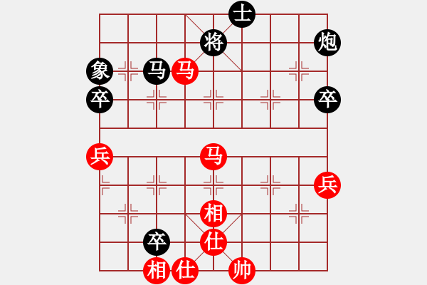 象棋棋譜圖片：12145局 A54-仕角炮對進(jìn)７卒-旋九專雙核-大師 紅先和 小蟲引擎24層 - 步數(shù)：80 