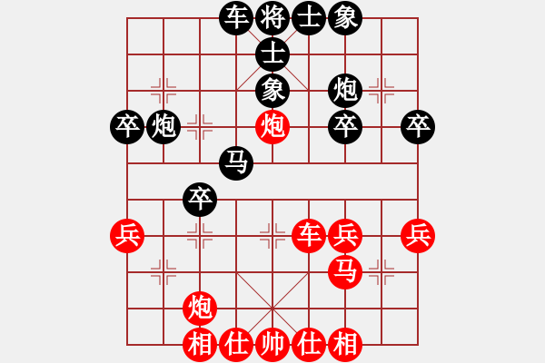 象棋棋譜圖片：橫才俊儒[292832991] -VS- 親親寶貝[631588294] - 步數(shù)：40 