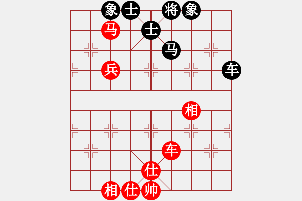 象棋棋譜圖片：五六炮對屏風(fēng)馬進7卒 黑右炮封車 （紅車二進六） xiaozht(4段)-和-你肯定輸(6段) - 步數(shù)：100 