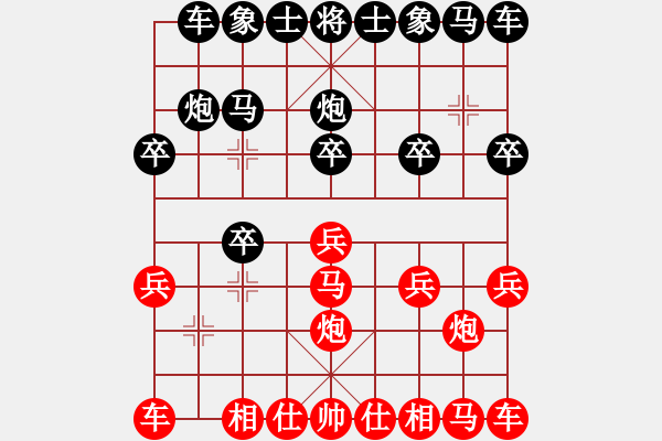 象棋棋譜圖片：金典[紅] -VS- 拜師學(xué)棋ty[黑]（2） - 步數(shù)：10 