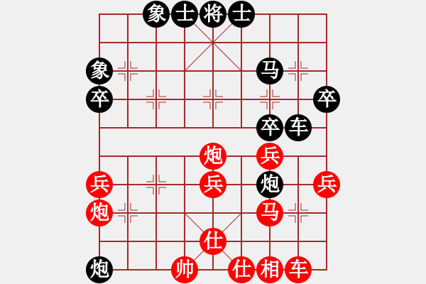 象棋棋譜圖片：中炮進(jìn)三兵對左炮封車轉(zhuǎn)列炮 紅兩頭蛇 （黑橫車）   黑金剛后果(2段)-勝-華峰論棋(月將) - 步數(shù)：40 