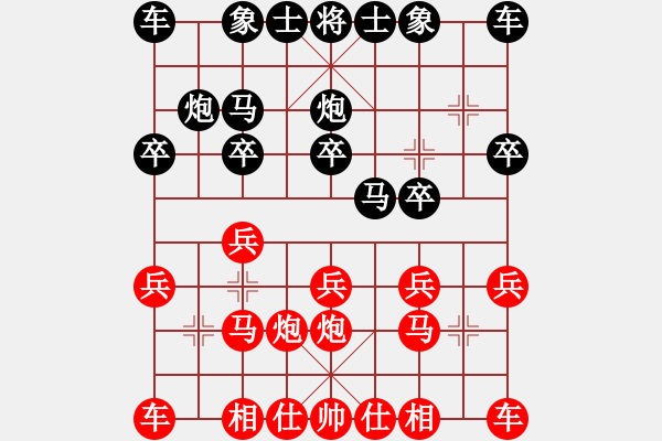 象棋棋譜圖片：horse887[893351805] -VS- 理得勝[1193294677] - 步數(shù)：10 