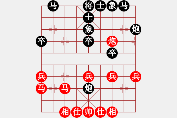 象棋棋谱图片：张江       先和 柳大华     - 步数：30 