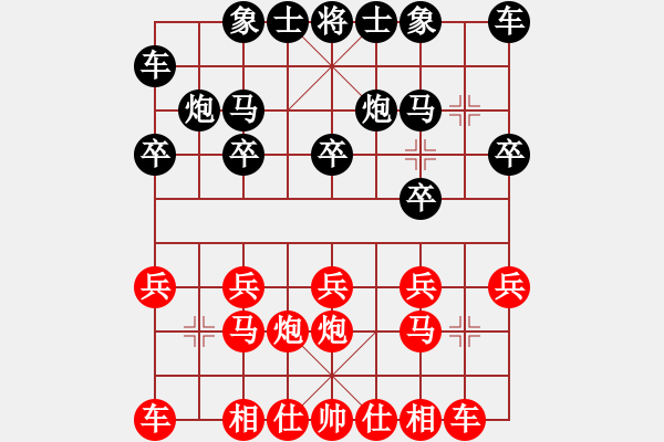 象棋棋谱图片：张国凤 先和 胡明 - 步数：10 