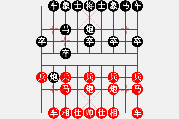 象棋棋譜圖片：2011.2.10 弈天第1局 左炮封車 棋會天下人(3弦)-負(fù)-在海一方(3弦) - 步數(shù)：10 