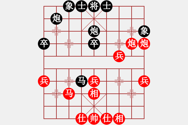 象棋棋譜圖片：█雪夜行人█[紅] -VS- 許銀川[黑] - 步數(shù)：40 