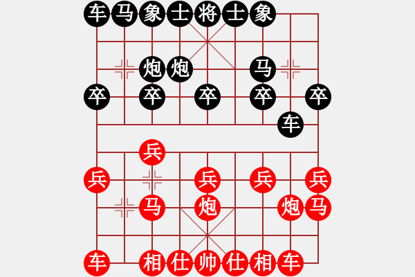 象棋棋谱图片：杨小刚 先负 王磊 - 步数：10 