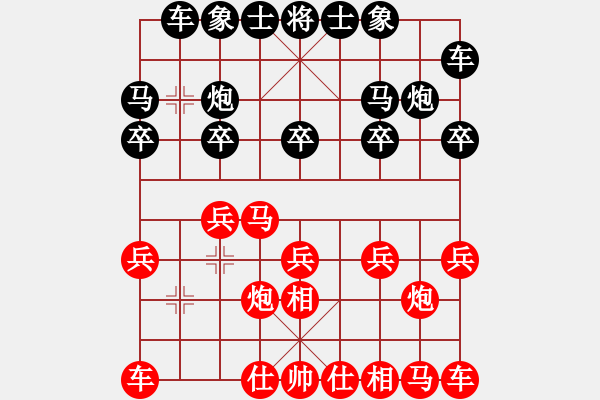 象棋棋譜圖片：因為所以[1245437518] -VS- [502298738] - 步數(shù)：10 