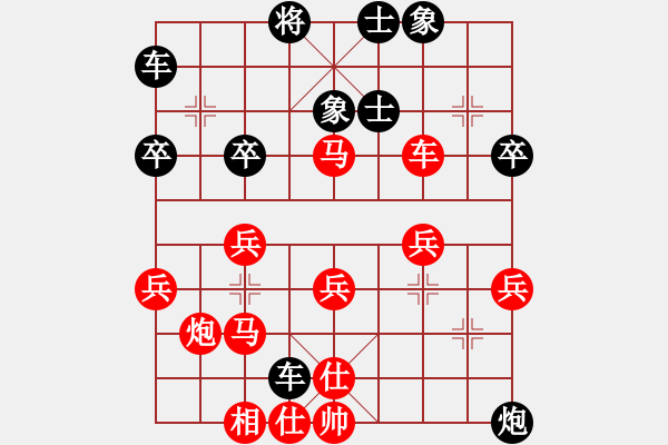 象棋棋譜圖片：中炮過河車對(duì)屏風(fēng)馬之炮擊中卒專題研究 - 步數(shù)：50 