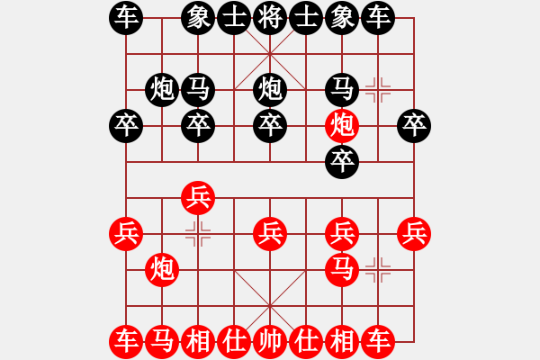 象棋棋譜圖片：負分太后 魚[紅] -VS- ゞ★靈泛子[黑](2) - 步數(shù)：10 