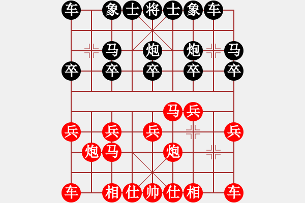 象棋棋谱图片：孙庆利 先和 张江 - 步数：10 