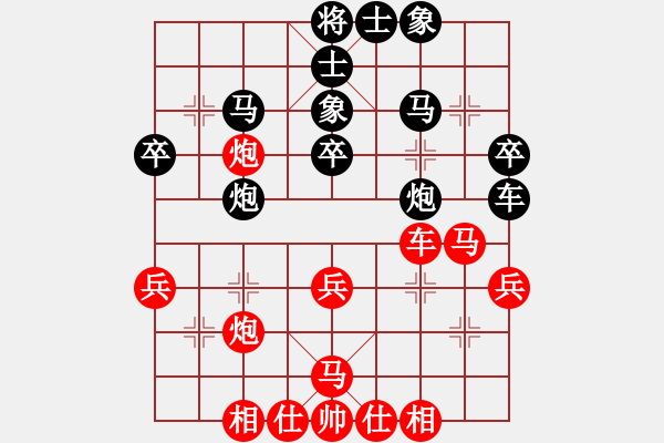 象棋棋譜圖片：魯太極(月將)-和-煙雨暗千家(日帥) - 步數(shù)：40 