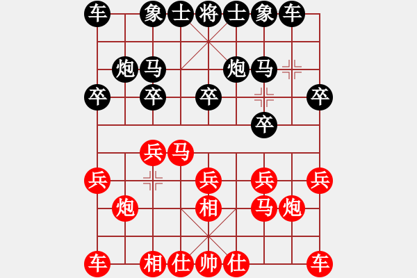 象棋棋譜圖片：方曄先和王川東 - 步數(shù)：10 