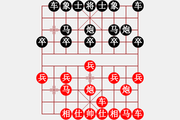 象棋棋譜圖片：行者必達(dá)[紅] -VS- 無(wú)敵路人 甲[黑] - 步數(shù)：10 