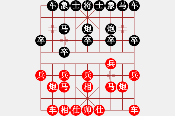 象棋棋谱图片：胡伟长 先和 郑祥福 - 步数：10 