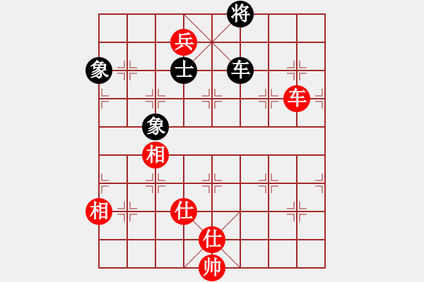 象棋棋譜圖片：車雙兵VS車士象全，不同側(cè)雙低兵，攻方車掩護(hù)背面兵，守法 - 步數(shù)：23 