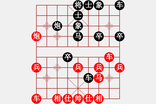 象棋棋譜圖片：盜用賬戶[紅] -VS- 0lb003[黑] - 步數(shù)：30 