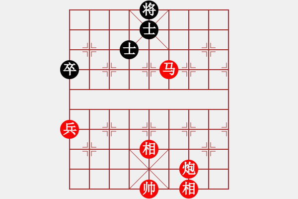 象棋棋譜圖片：五六炮進(jìn)七兵對屏風(fēng)馬（紅勝） - 步數(shù)：130 