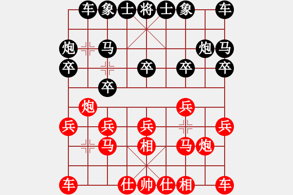 象棋棋譜圖片：成功[紅] -VS- 樺[黑] - 步數(shù)：10 