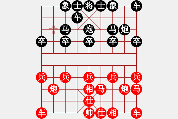 象棋棋譜圖片：◆◇ 丶冷眸 づ[-] -VS- 橫才俊儒[292832991] - 步數(shù)：10 