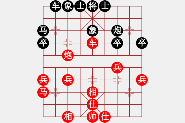 象棋棋譜圖片：撫劍夜吟簫[紅] -VS- 賽奇の高級軍官[黑] - 步數(shù)：40 